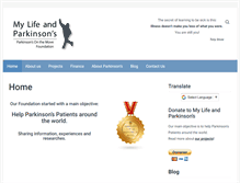 Tablet Screenshot of mylifeandparkinsons.com